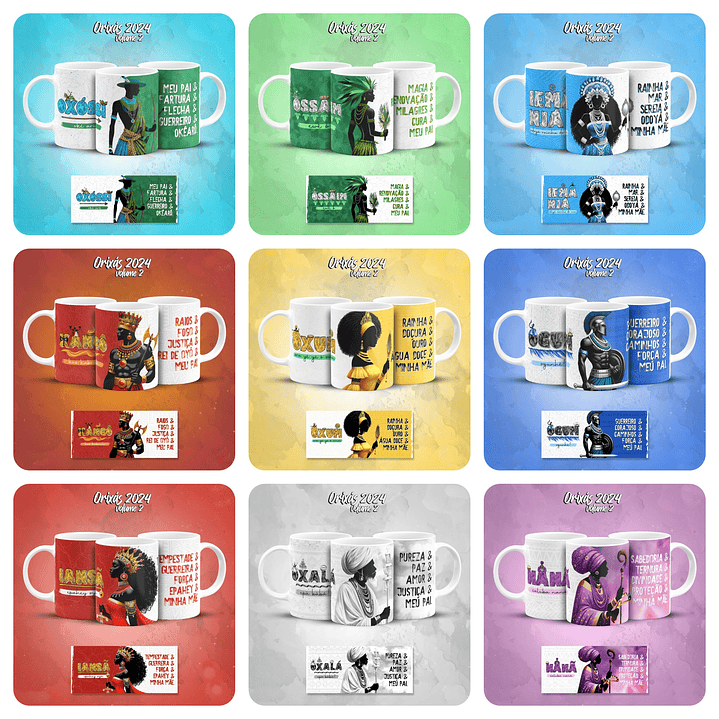 44 Artes Caneca Orixás Santinhos Umbanda Arquivo em Jpg 10
