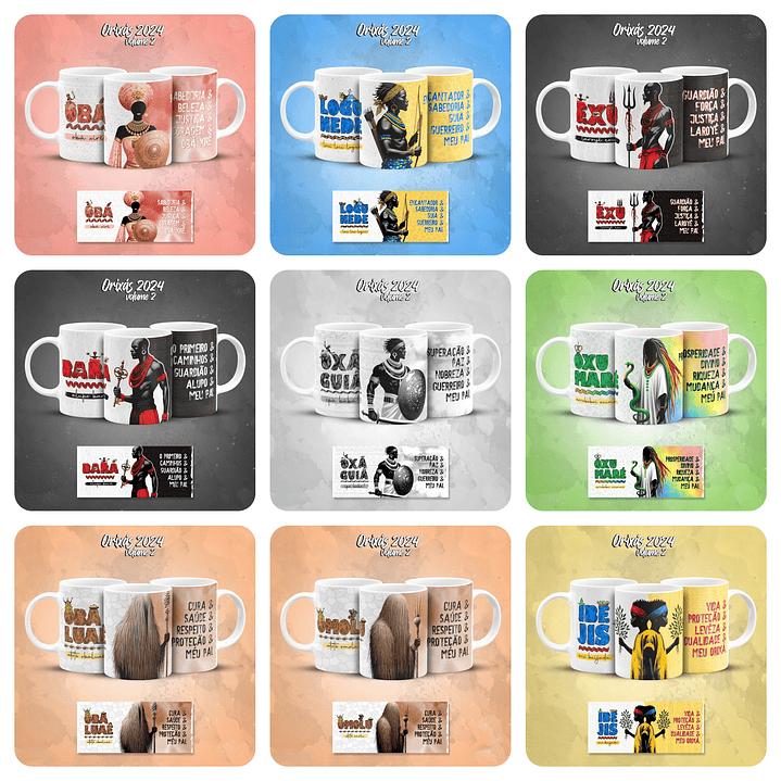 44 Artes Caneca Orixás Santinhos Umbanda Arquivo em Jpg 11