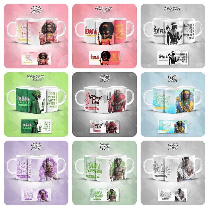 44 Artes Caneca Orixás Santinhos Umbanda Arquivo em Jpg 12