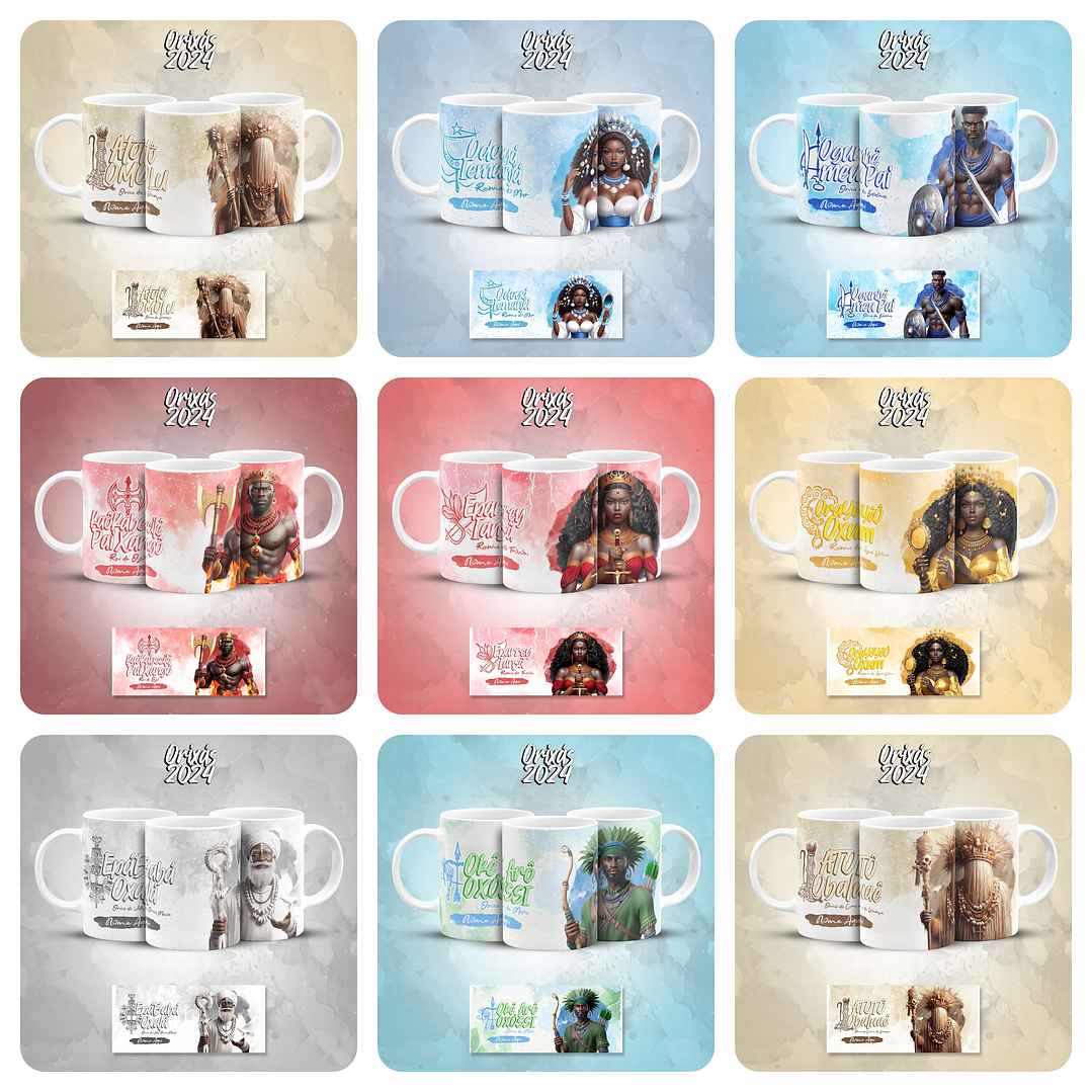 44 Artes Caneca Orixás Santinhos Umbanda Arquivo em Jpg 13