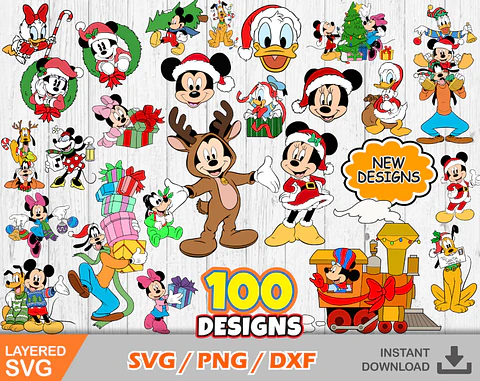 Kit Digital Natal Mickey Disney em Png