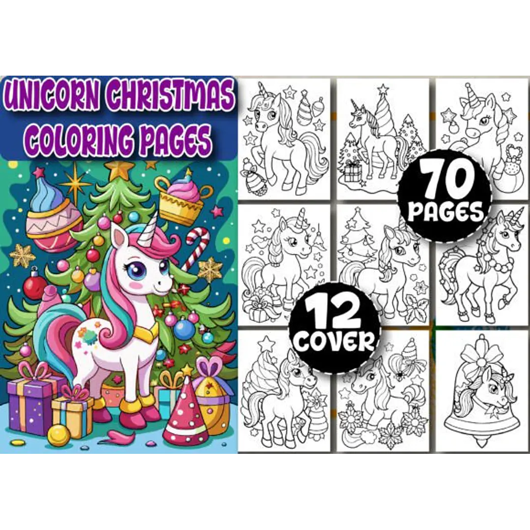 Kit Digital Desenho para Colorir Natal Papai Noel em Png  2