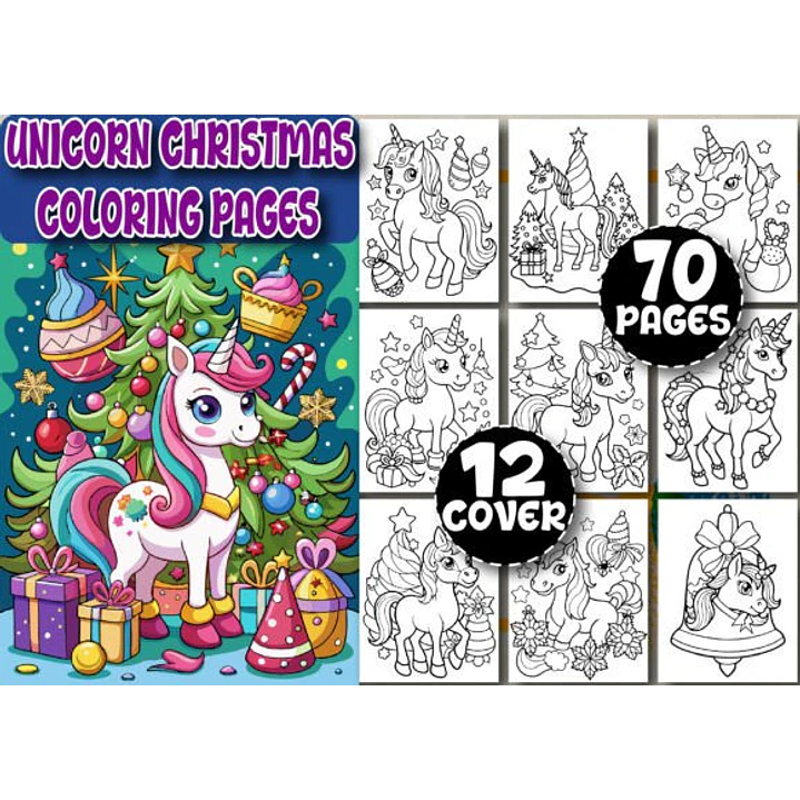 Kit Digital Desenho para Colorir Natal Papai Noel em Png  2