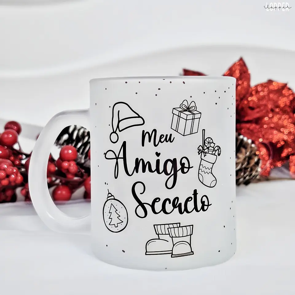 2 Artes Caneca Natal Amigo Secreto Arquivo em Jpg  3
