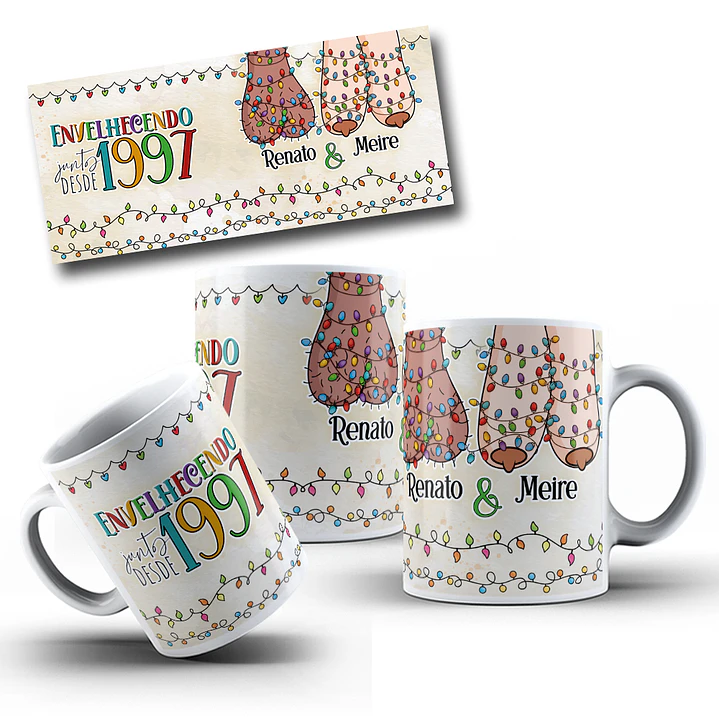 7 Artes Caneca Envelhecer Juntos Arquivo em Jpg  2
