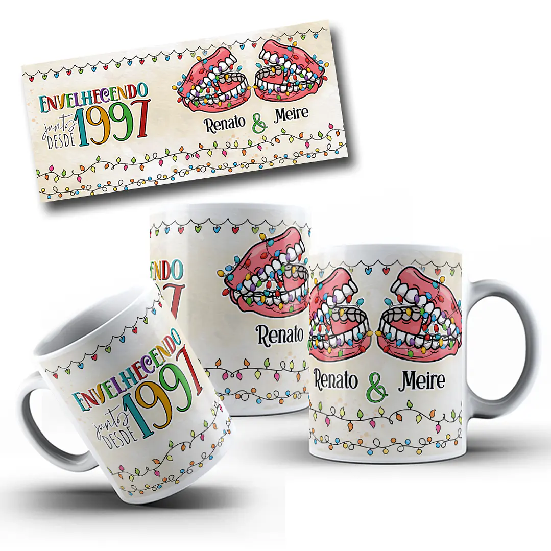 7 Artes Caneca Envelhecer Juntos Arquivo em Jpg  7