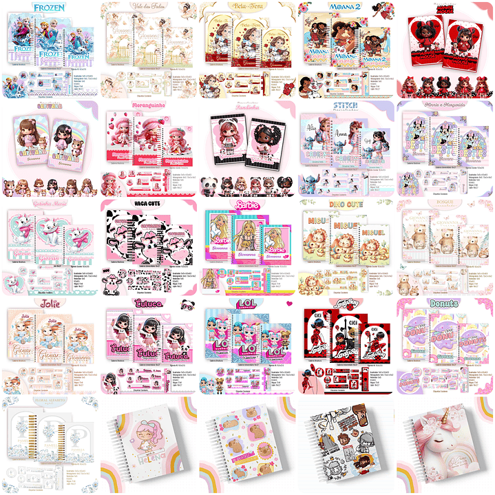 Mega Combo Arquivo Agendas Escolares Mascotes e Personagens 2025 Com atualizações em Pdf  9