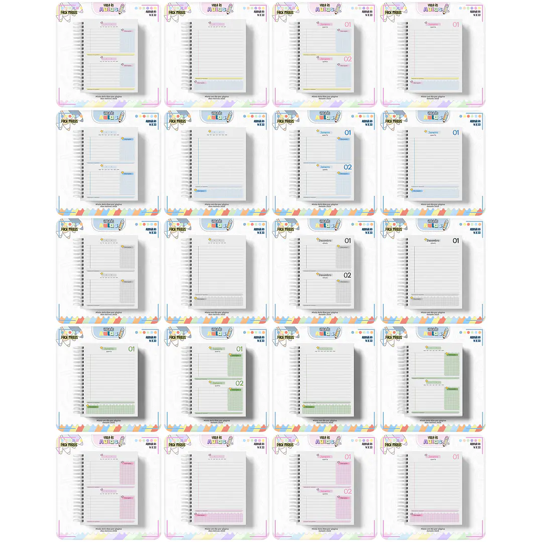 Mega Combo Arquivo Agendas Escolares Mascotes e Personagens 2025 Com atualizações em Pdf  13