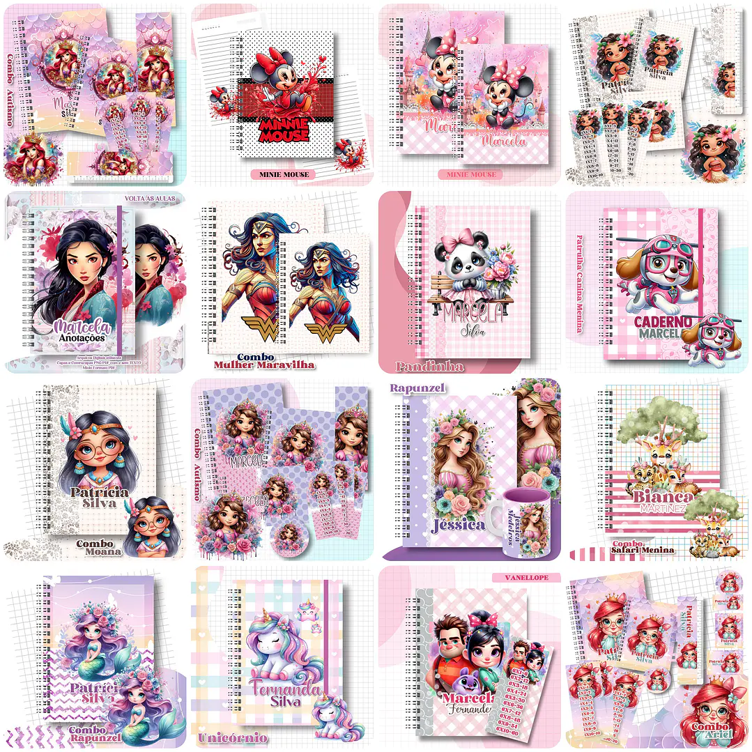 Mega Combo Arquivo Agendas Escolares Mascotes e Personagens 2025 Com atualizações em Pdf  22