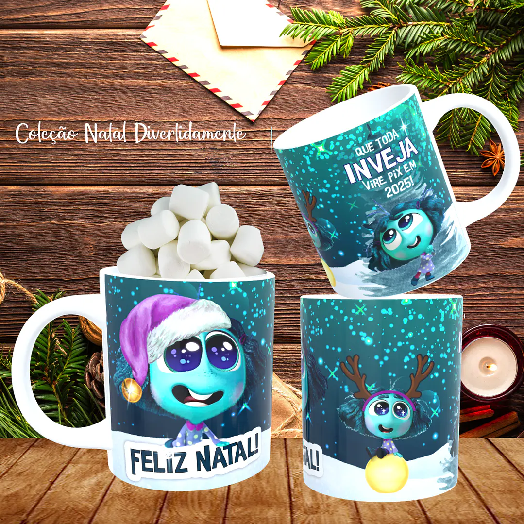 9 Artes Caneca Natal Divertidamente Arquivo Editavel 5