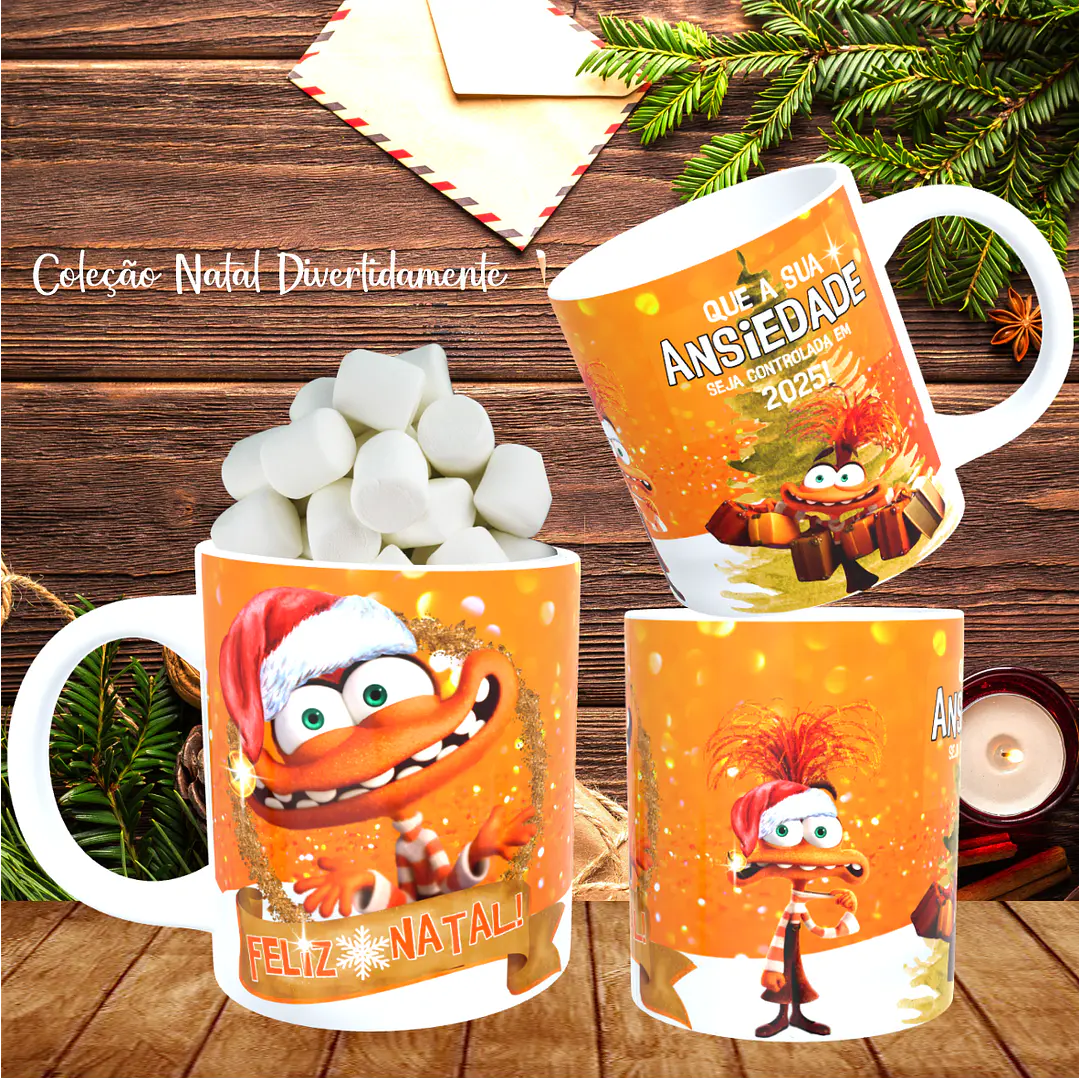 9 Artes Caneca Natal Divertidamente Arquivo Editavel 7