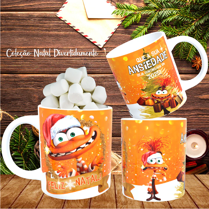 9 Artes Caneca Natal Divertidamente Arquivo Editavel 7