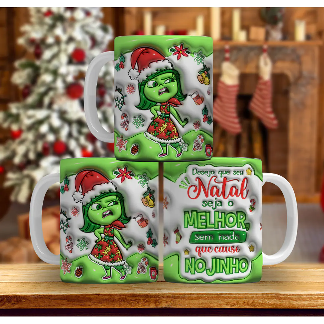 9 Artes Caneca Natal Divertidamente Arquivo em Jpg 1