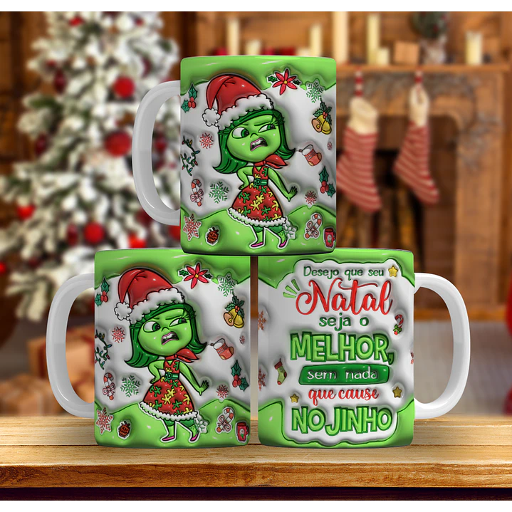 9 Artes Caneca Natal Divertidamente Arquivo em Jpg 1