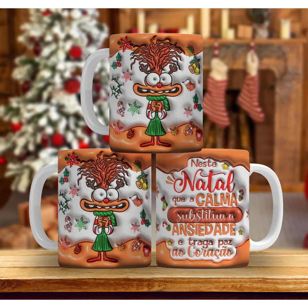 9 Artes Caneca Natal Divertidamente Arquivo em Jpg 2