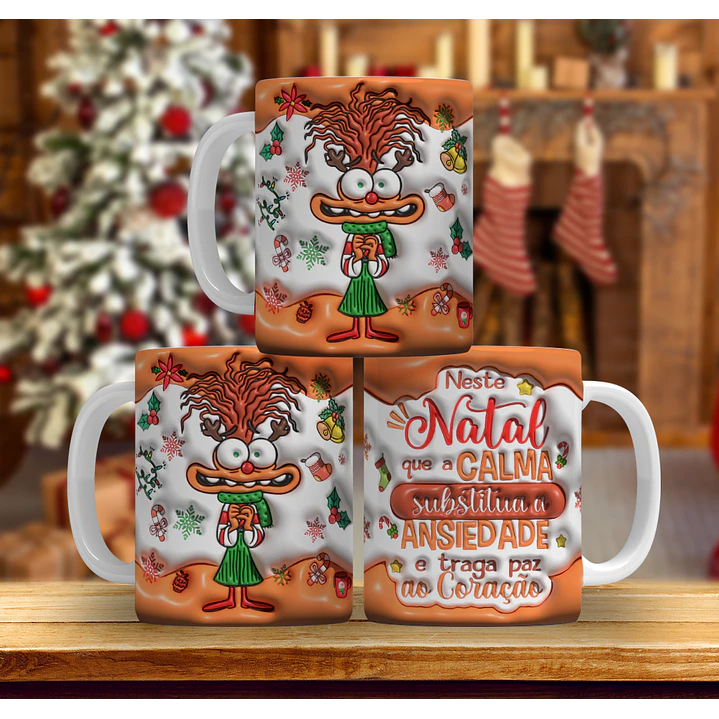 9 Artes Caneca Natal Divertidamente Arquivo em Jpg 2