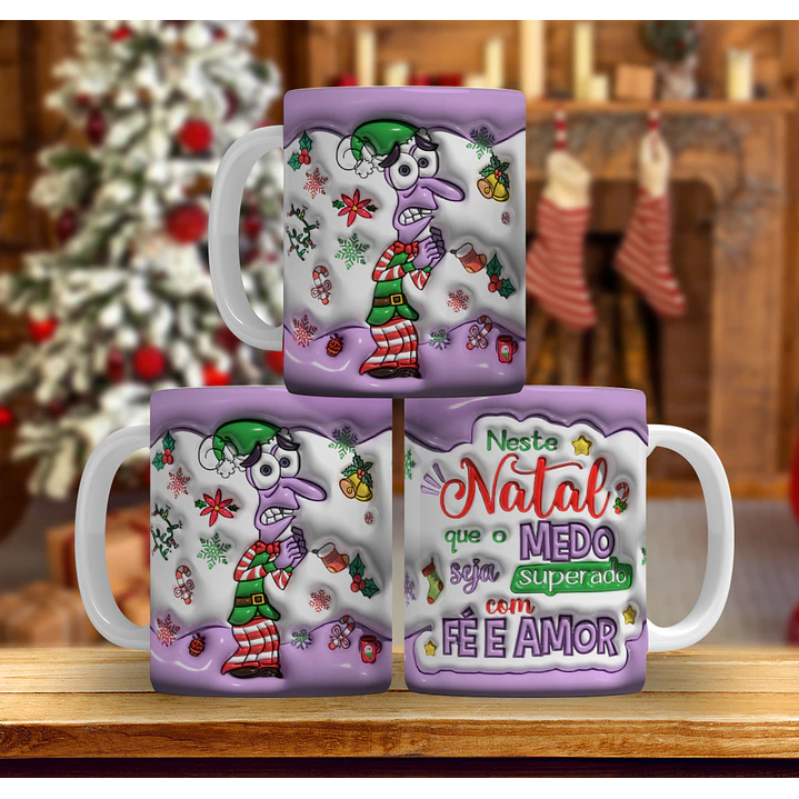9 Artes Caneca Natal Divertidamente Arquivo em Jpg 3