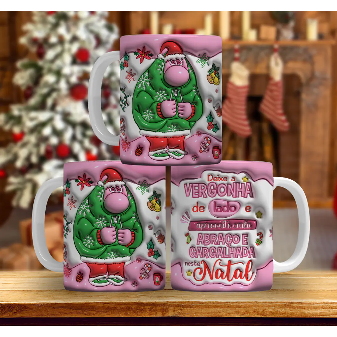 9 Artes Caneca Natal Divertidamente Arquivo em Jpg 8