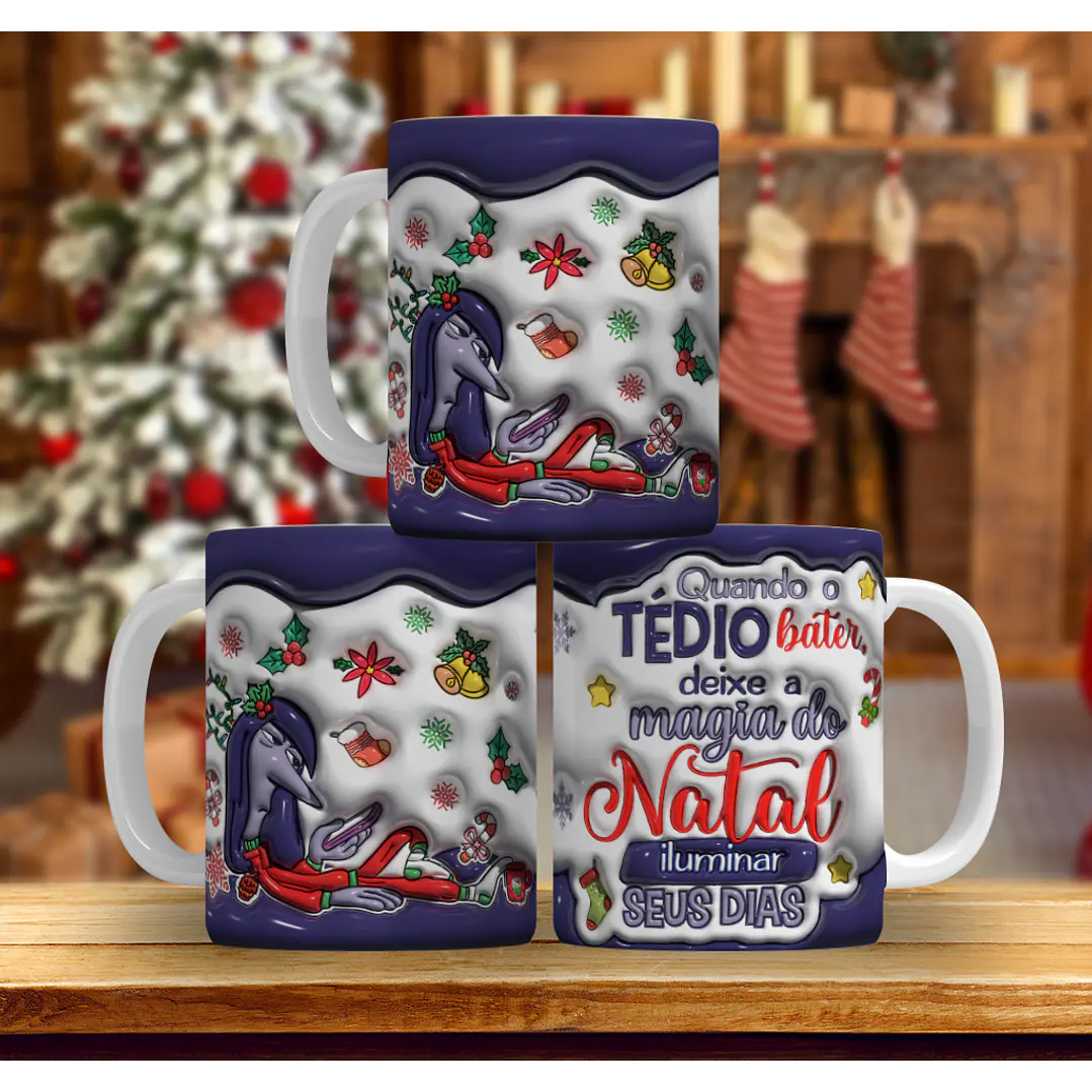 9 Artes Caneca Natal Divertidamente Arquivo em Jpg 9