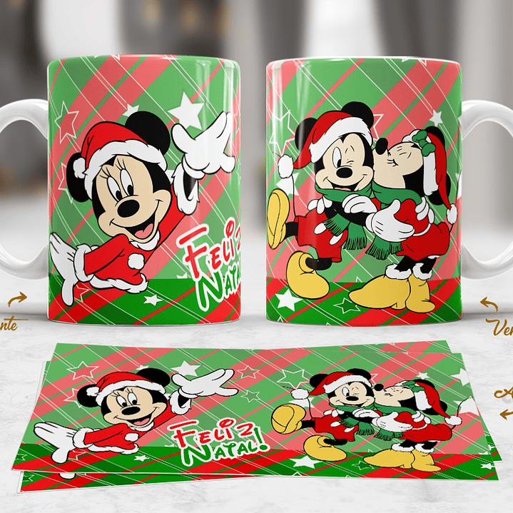 10 Artes Caneca Mickey e Stitch Natal Arquivo em Jpg  5