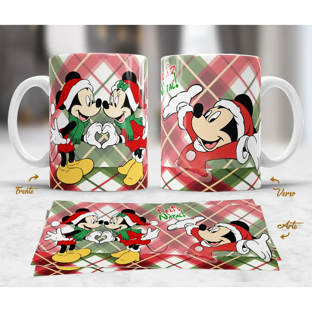 10 Artes Caneca Mickey e Stitch Natal Arquivo em Jpg  6