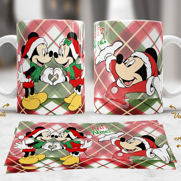 10 Artes Caneca Mickey e Stitch Natal Arquivo em Jpg  6