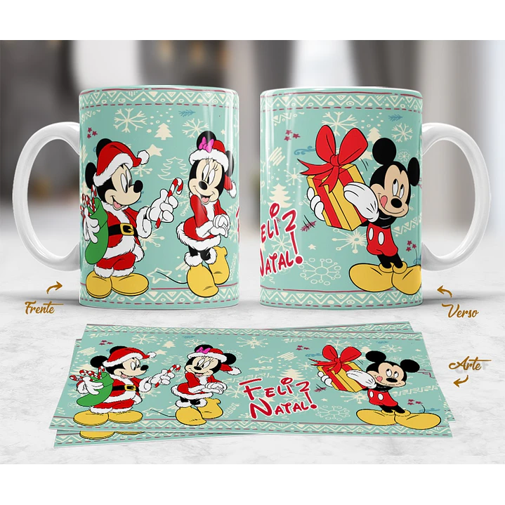 10 Artes Caneca Mickey e Stitch Natal Arquivo em Jpg  7