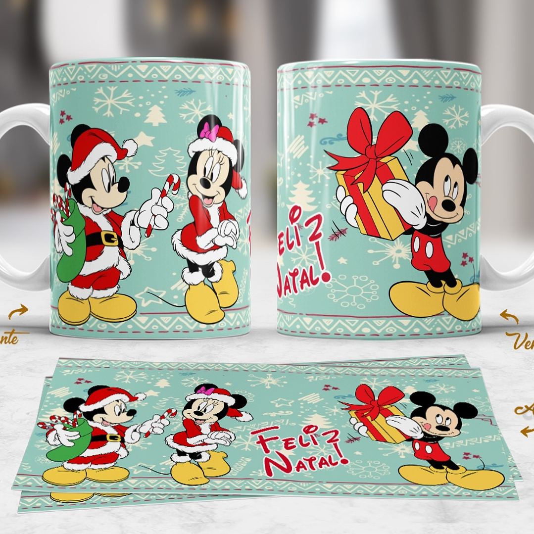 10 Artes Caneca Mickey e Stitch Natal Arquivo em Jpg  7