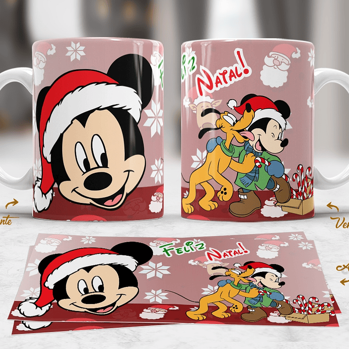 10 Artes Caneca Mickey e Stitch Natal Arquivo em Jpg  8