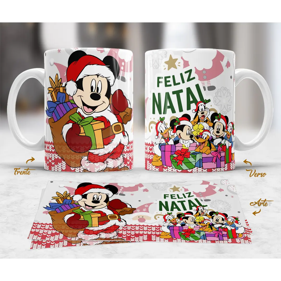 10 Artes Caneca Mickey e Stitch Natal Arquivo em Jpg  9