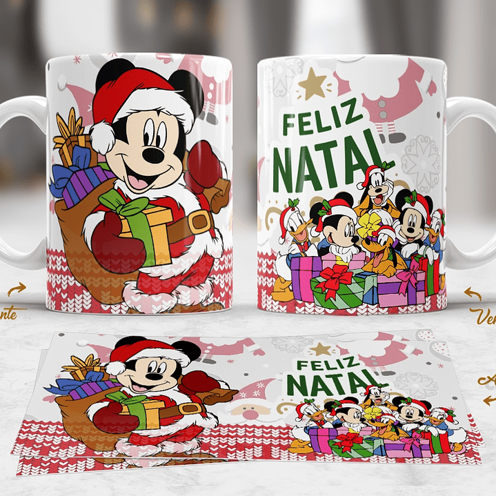 10 Artes Caneca Mickey e Stitch Natal Arquivo em Jpg  9