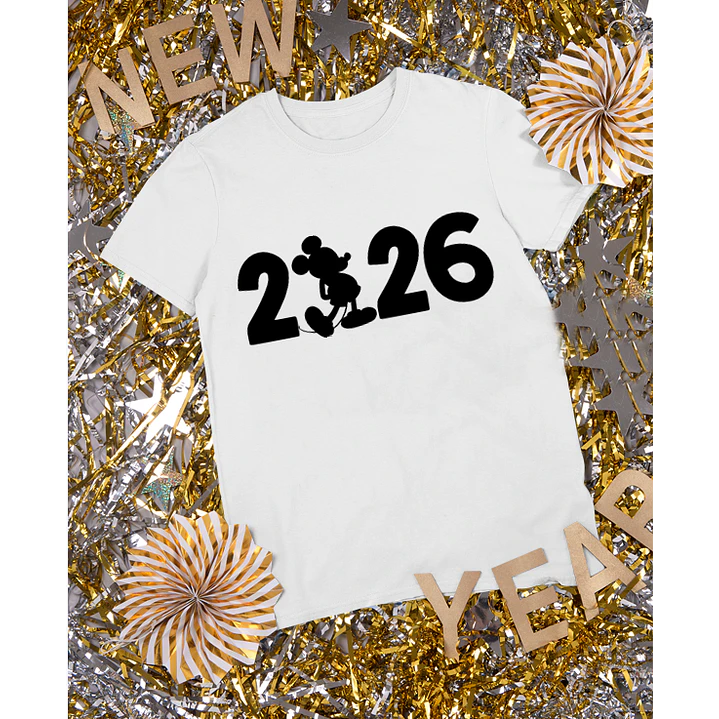 20 Artes para Camisa Disney Mickey e Minnie Ano Novo 2026 Arquivo Editavel 8