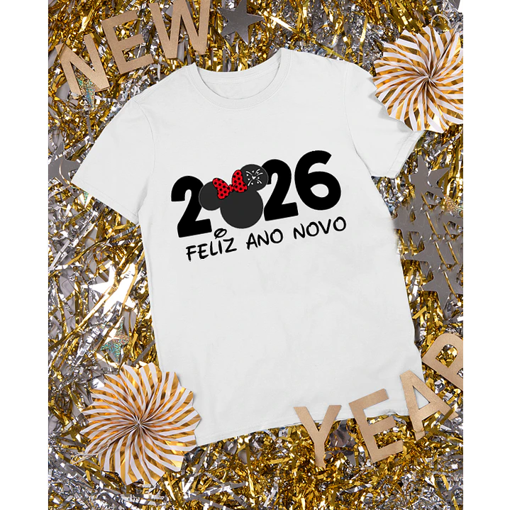 20 Artes para Camisa Disney Mickey e Minnie Ano Novo 2026 Arquivo Editavel 9