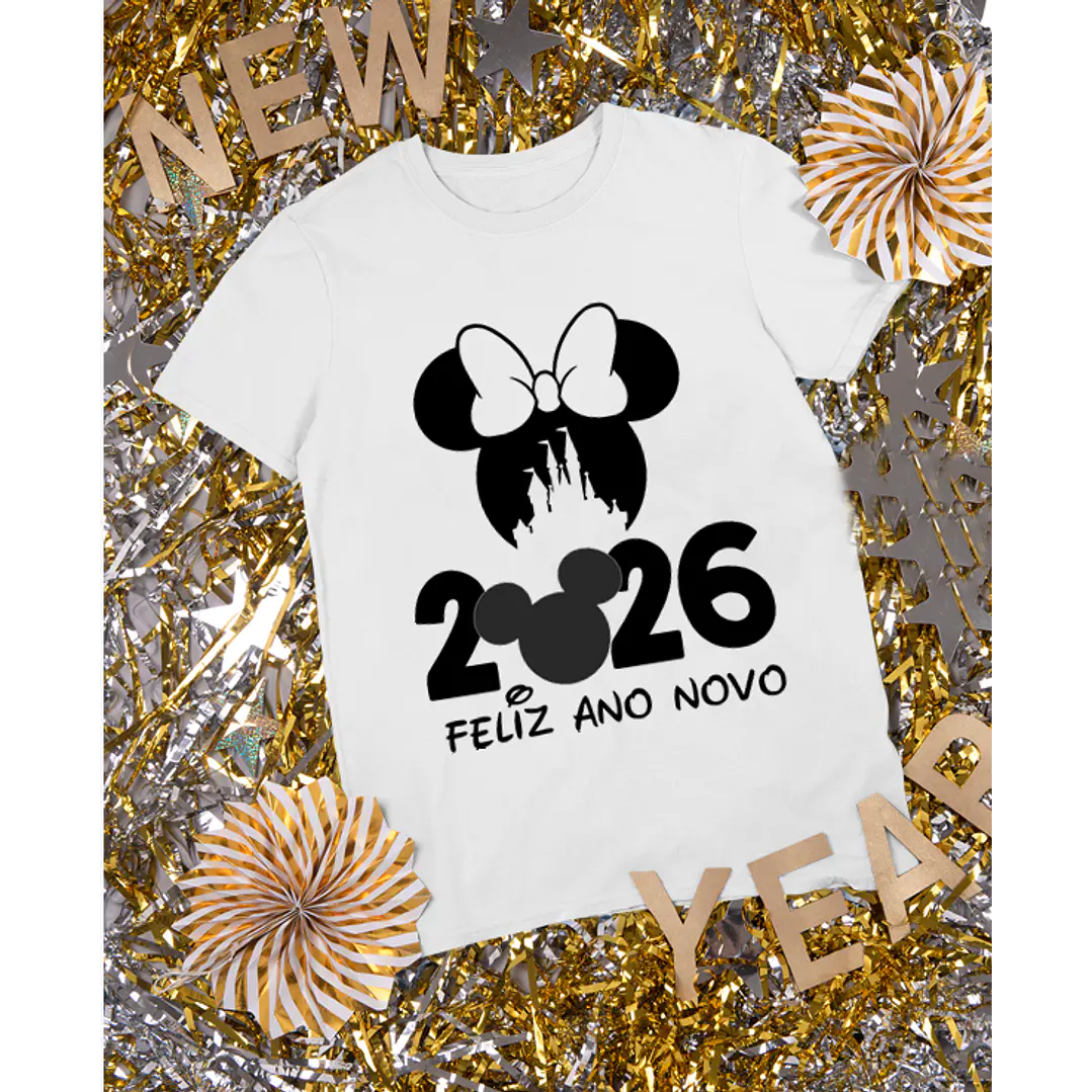 20 Artes para Camisa Disney Mickey e Minnie Ano Novo 2026 Arquivo Editavel 16