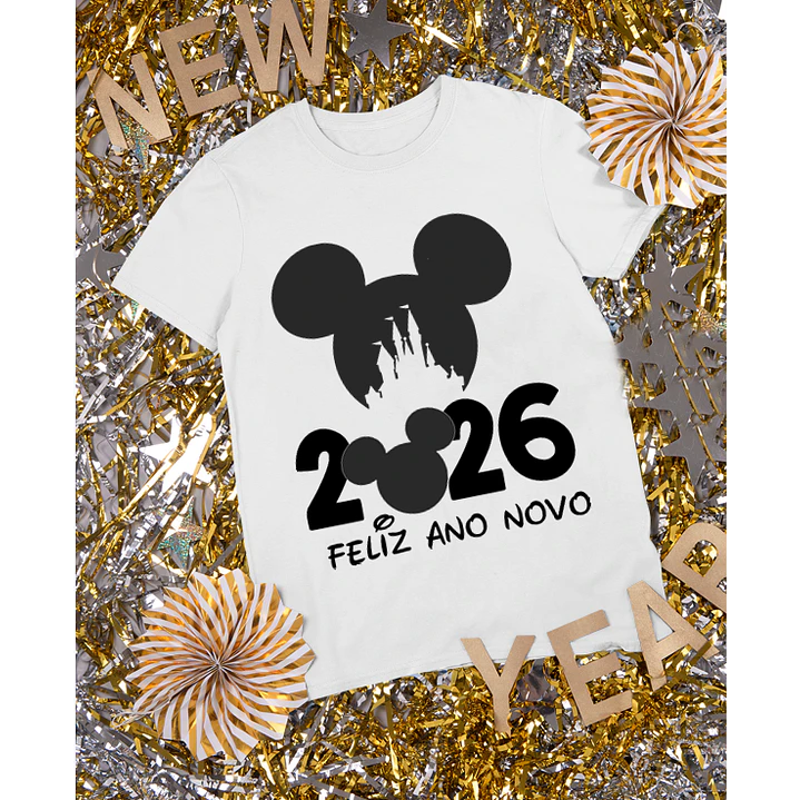 20 Artes para Camisa Disney Mickey e Minnie Ano Novo 2026 Arquivo Editavel 17