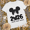 20 Artes para Camisa Disney Mickey e Minnie Ano Novo 2026 Arquivo Editavel