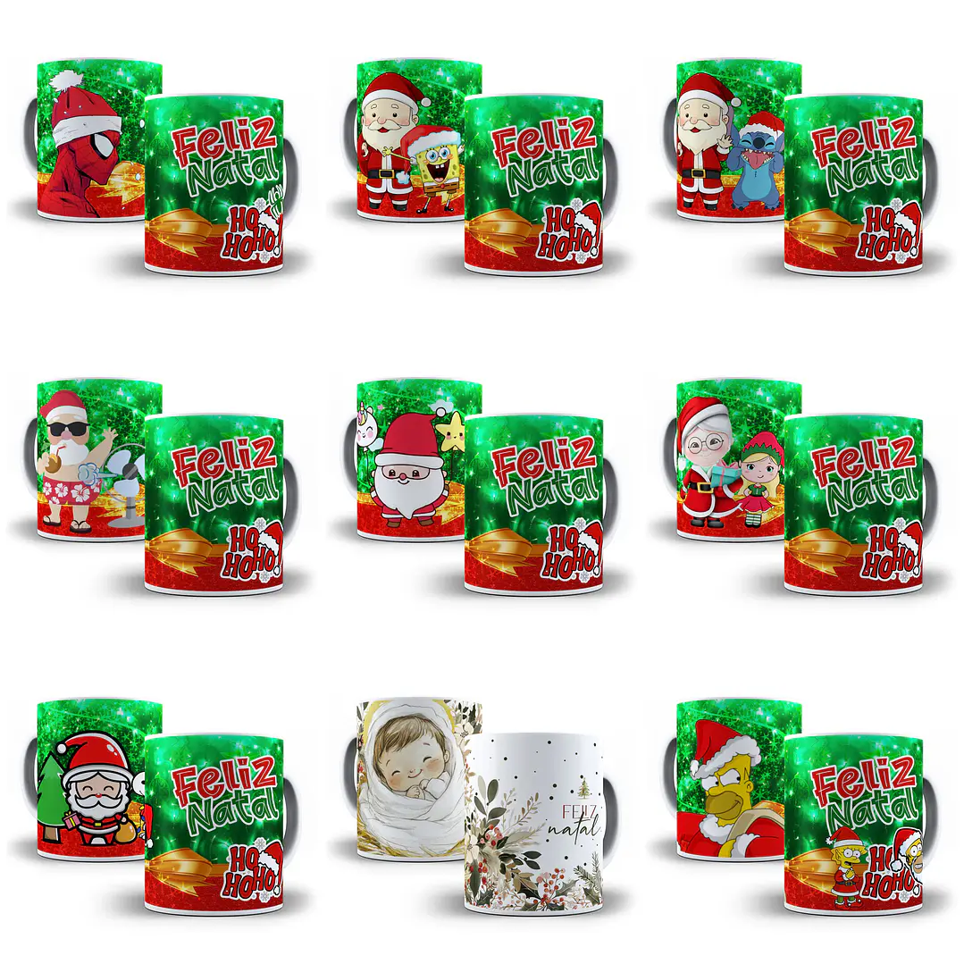 50 Artes para Caneca e Camisa Natal Arquivo em Jpg 2