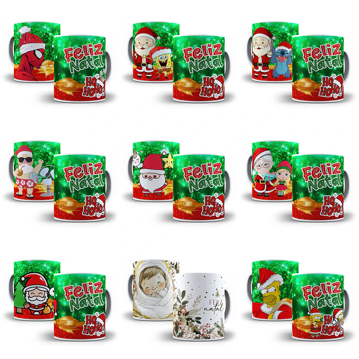 50 Artes para Caneca e Camisa Natal Arquivo em Jpg 2