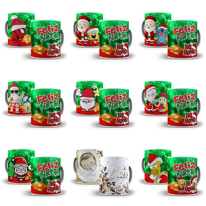 50 Artes para Caneca e Camisa Natal Arquivo em Jpg 2