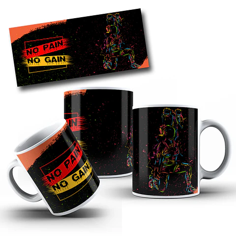 4 Artes para Caneca Academia Arquivo Editavel