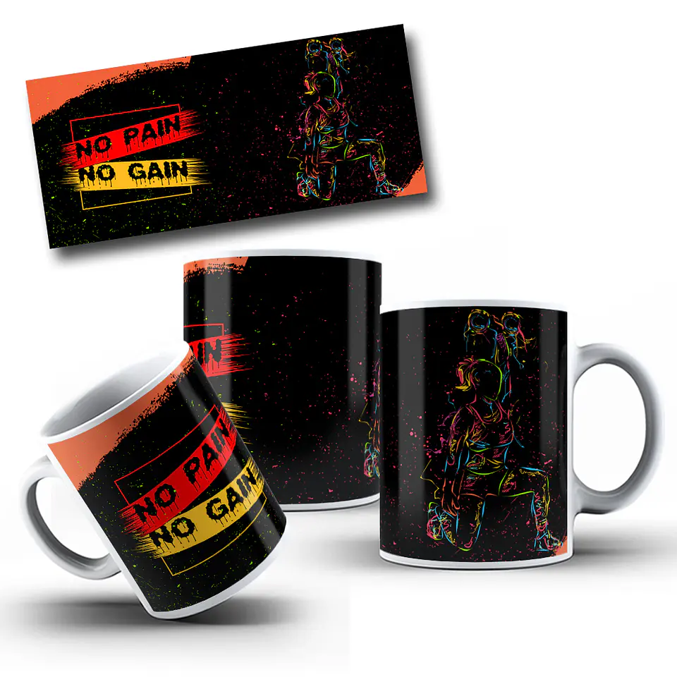 4 Artes para Caneca Academia Arquivo Editavel 1