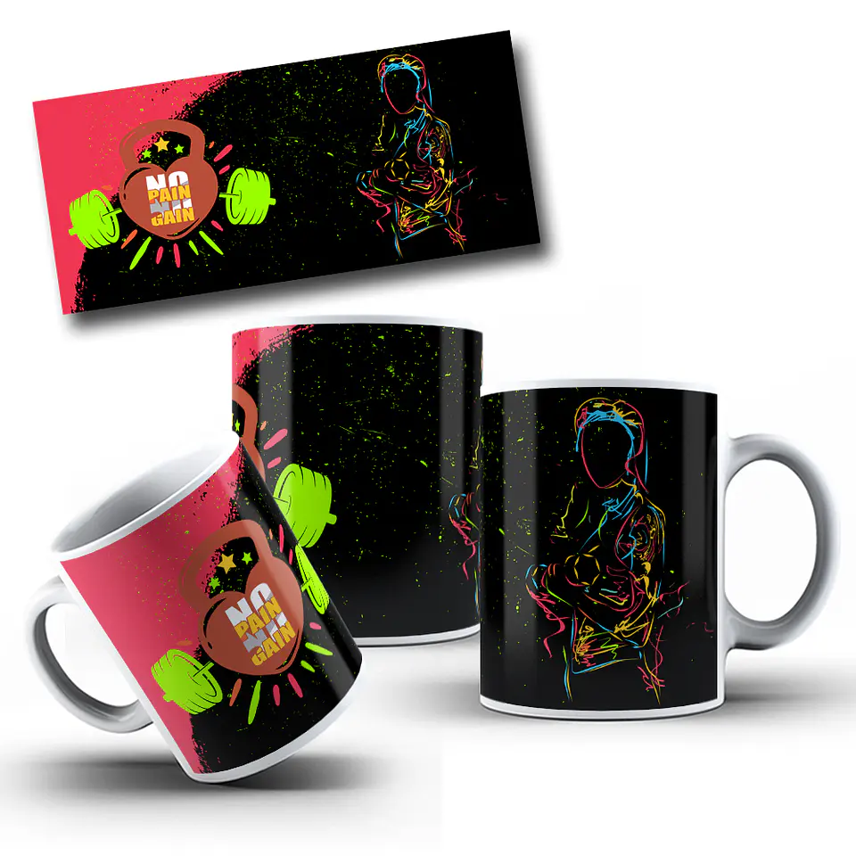 4 Artes para Caneca Academia Arquivo Editavel 2