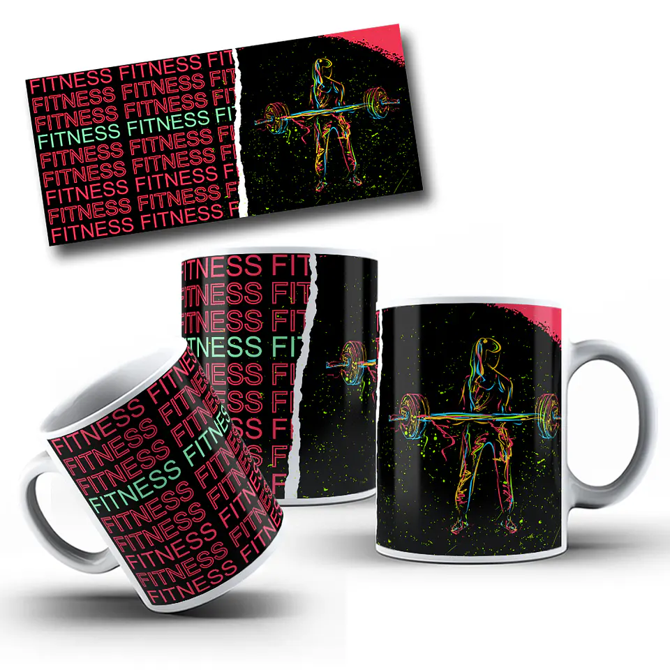 4 Artes para Caneca Academia Arquivo Editavel 4