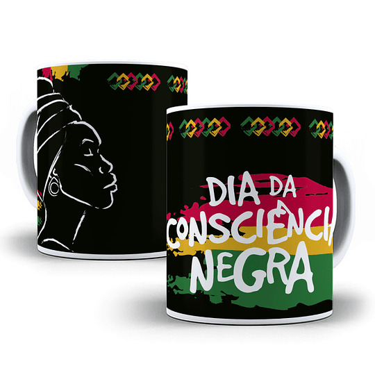 6 Artes para Caneca Consciência Negra Arquivo em Png 