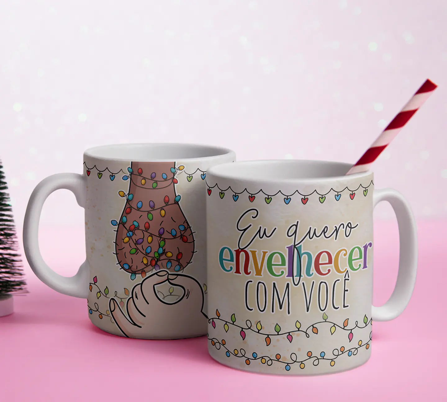 7 Artes para Caneca Envelhecer Junto Arquivo em Png 3