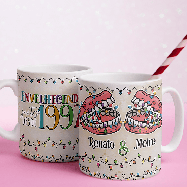 7 Artes para Caneca Envelhecer Junto Arquivo em Png 4