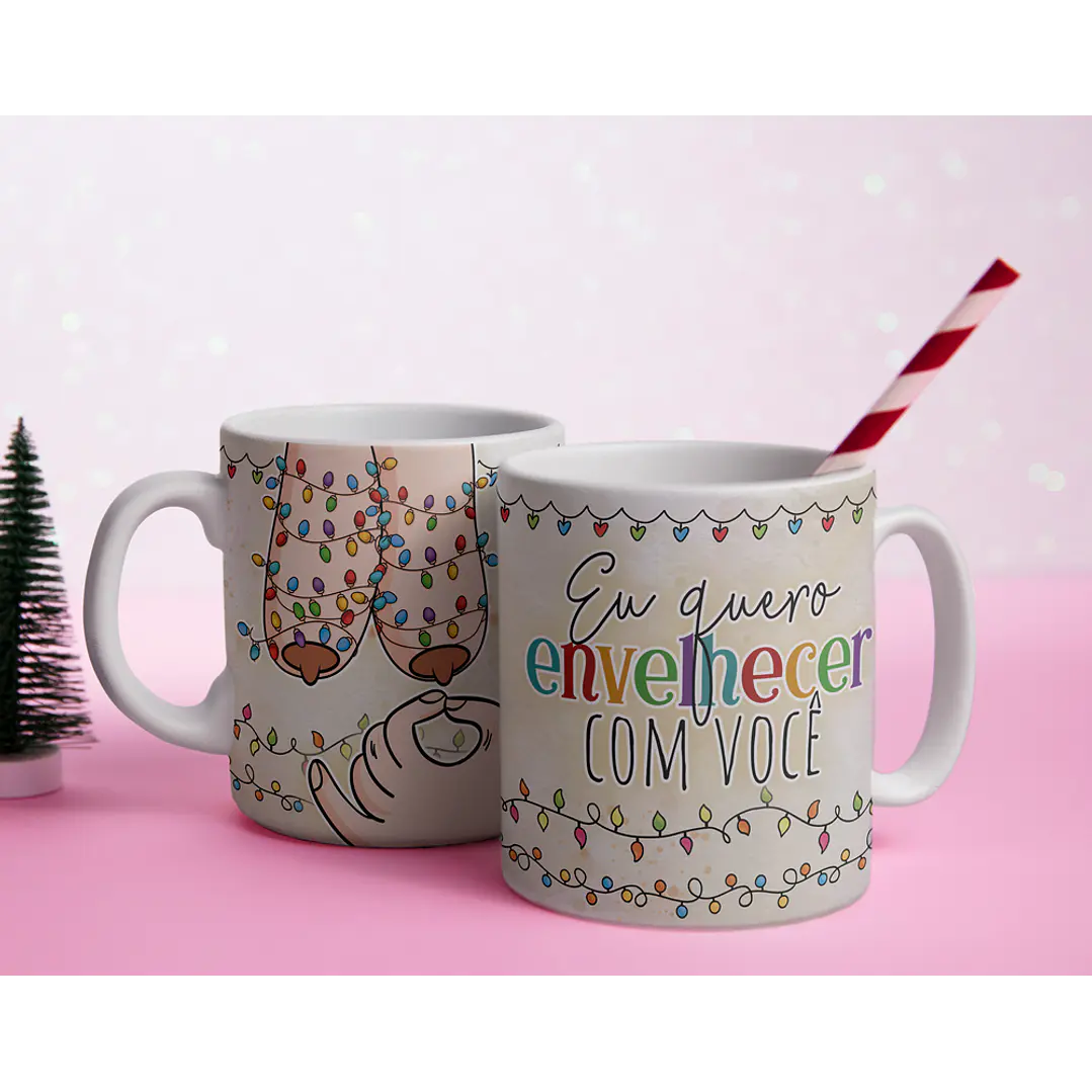7 Artes para Caneca Envelhecer Junto Arquivo em Png 5