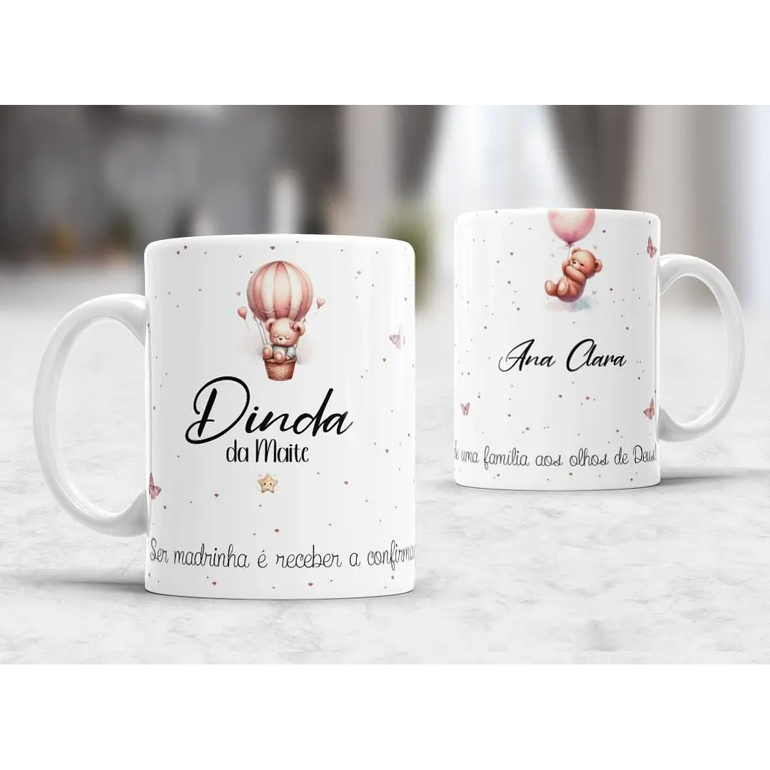 10 Artes para Caneca Convites Dindos Padrinhos Arquivo Editável 7