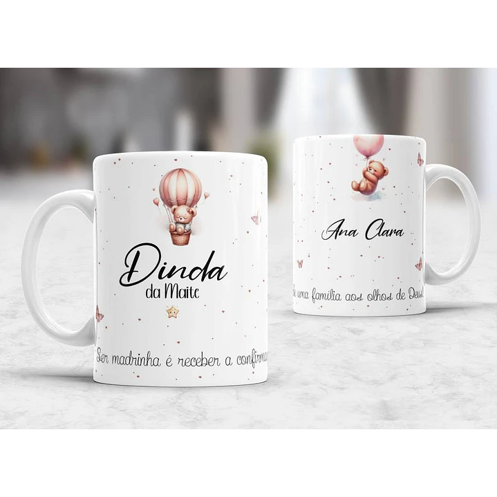 10 Artes para Caneca Convites Dindos Padrinhos Arquivo Editável 7