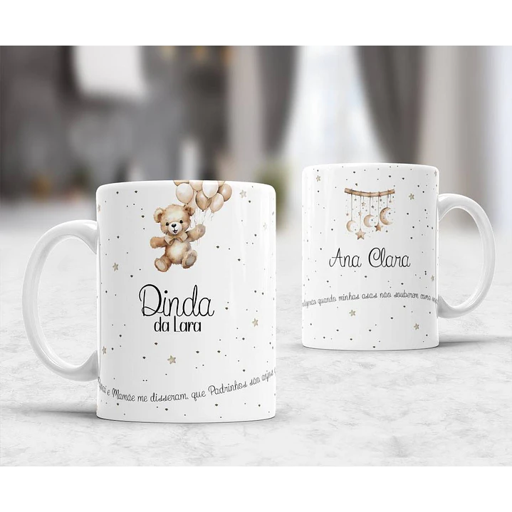 10 Artes para Caneca Convites Dindos Padrinhos Arquivo Editável 8